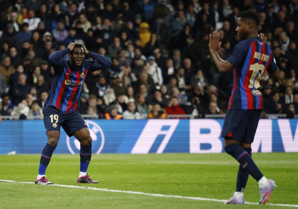 Kessie would have scored the second goal for Barca if Ansu Fati did not block the ball
