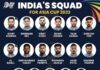 India's squad Asia Cup