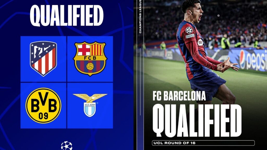Barcelona qualified for Round of 16